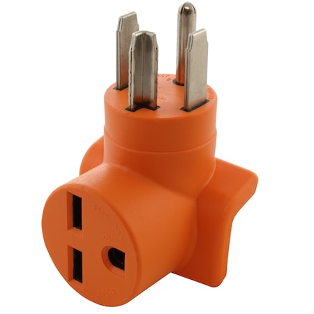 Ac Works Plug Adapter, 6-30R, 14-30P, 6-30P, 14-30P, 0 ft., Orange AD1430630